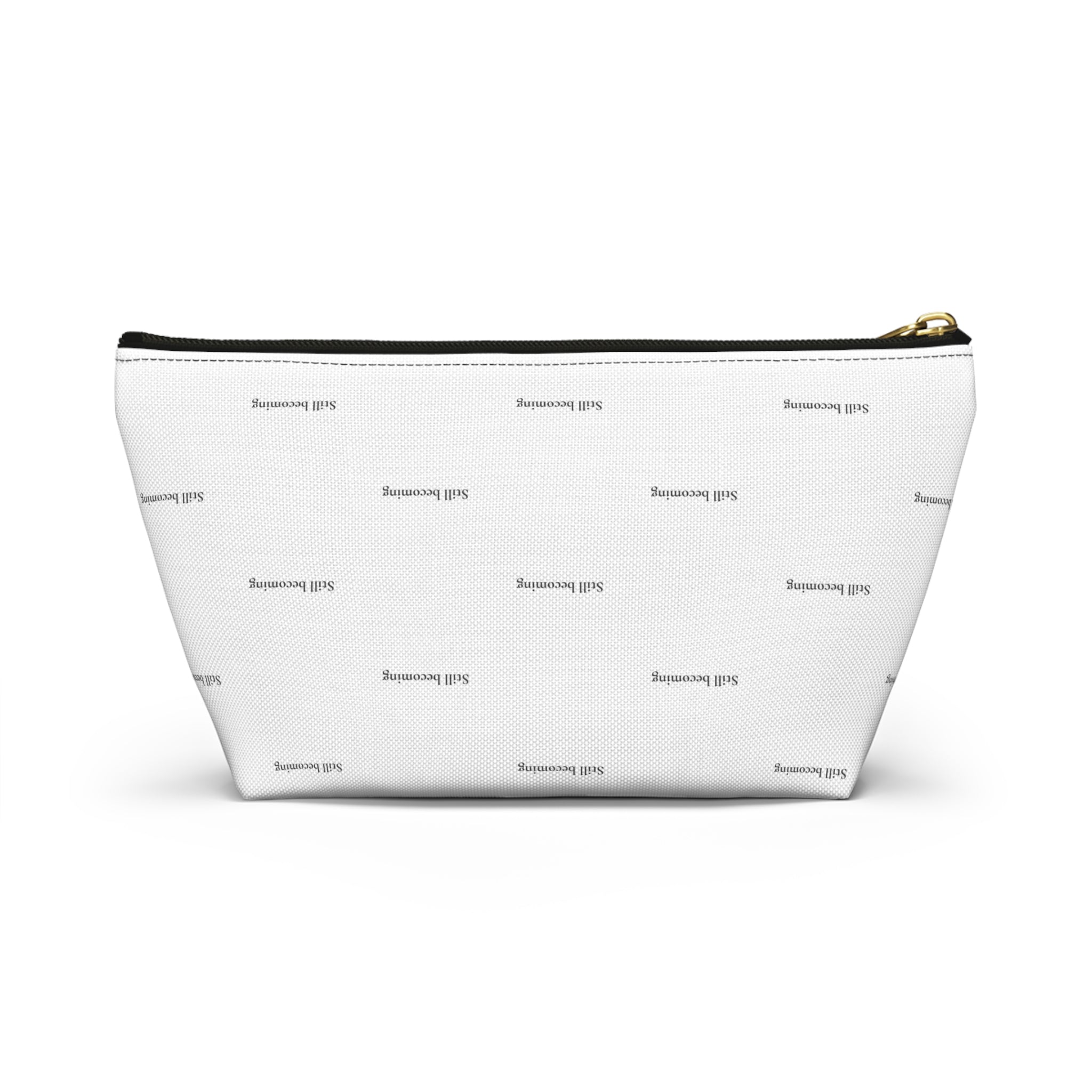 Minimalist 'Self Becoming' Accessory Pouch — T‑Bottom Cosmetic Bag