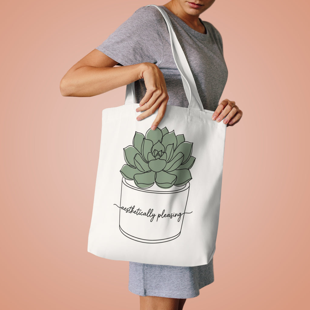 Succulent Tote Bag - 'Aesthetically Pleasing' Canvas Shopper
