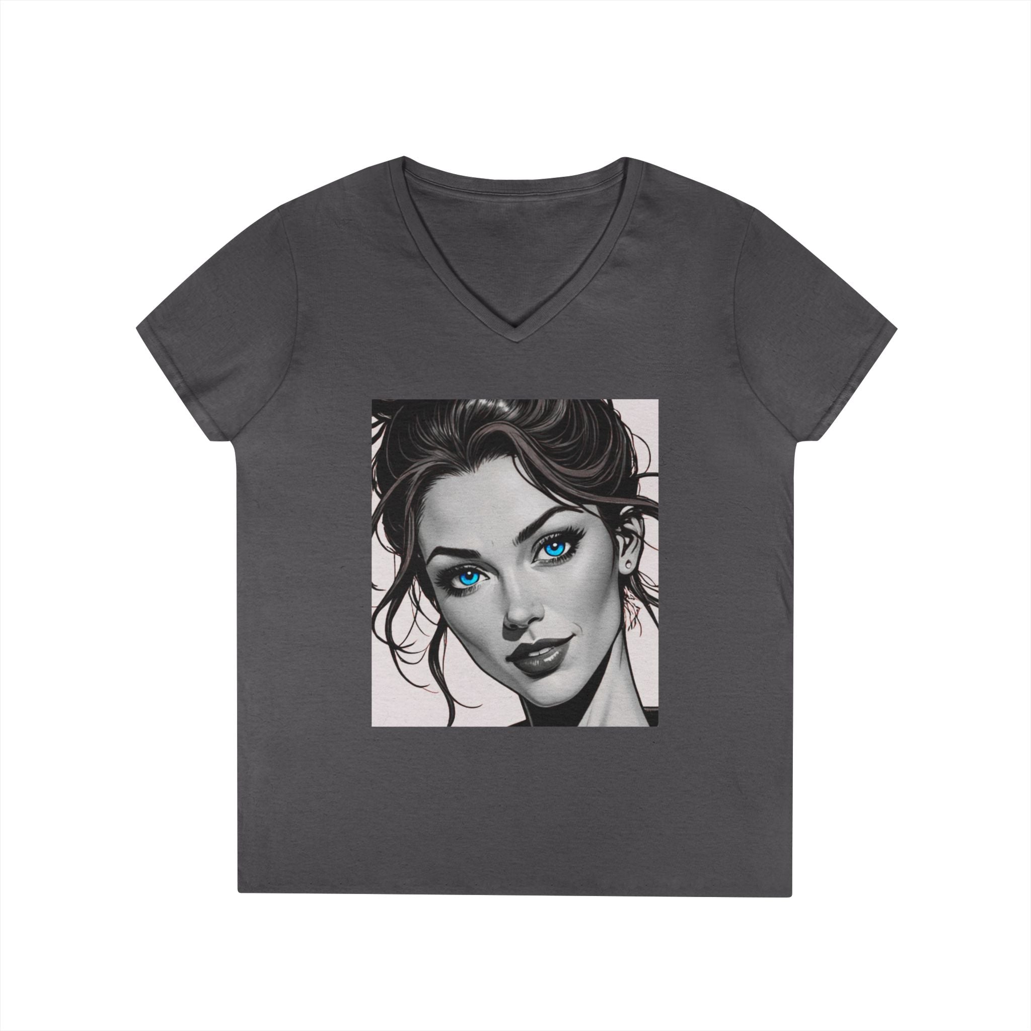 Designer Self Portrait Vintage Ladies V-Neck T-Shirt