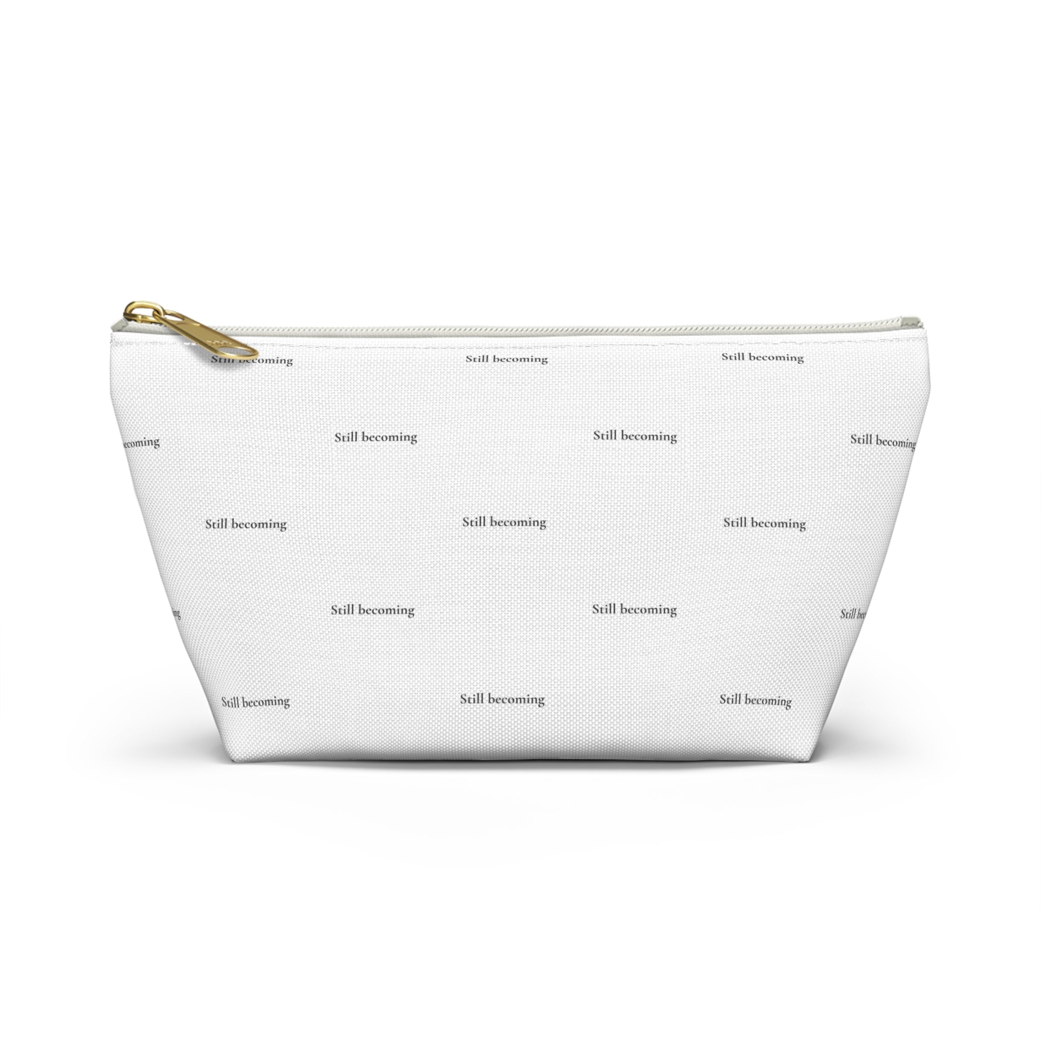 Minimalist 'Self Becoming' Accessory Pouch — T‑Bottom Cosmetic Bag