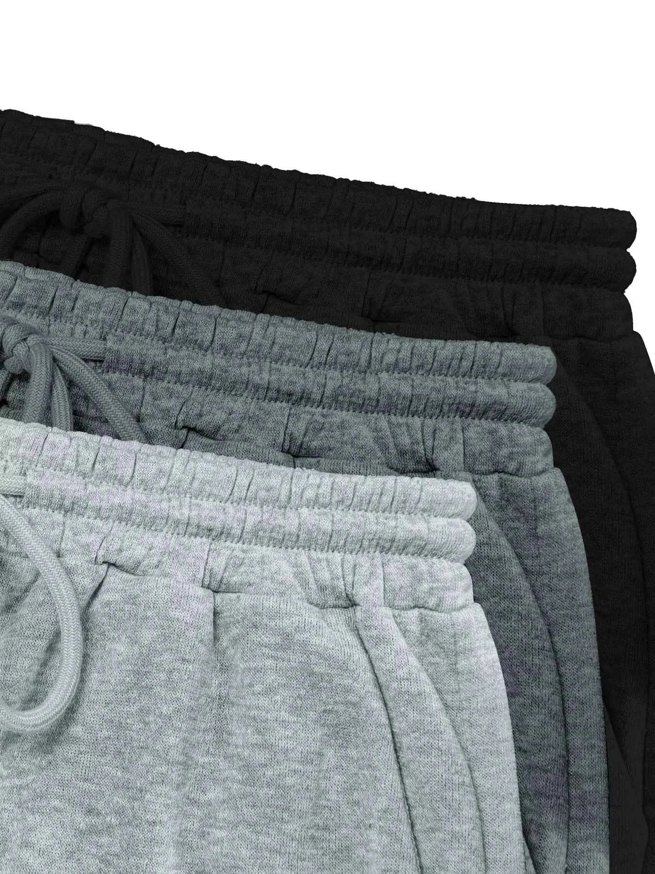 3 Piece Drawstring Joggers with Pockets