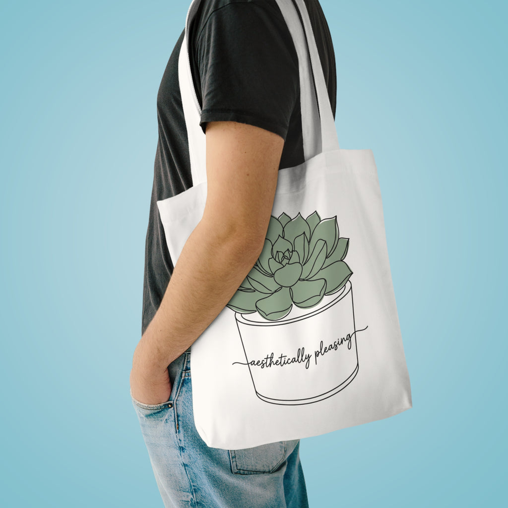 Succulent Tote Bag - 'Aesthetically Pleasing' Canvas Shopper