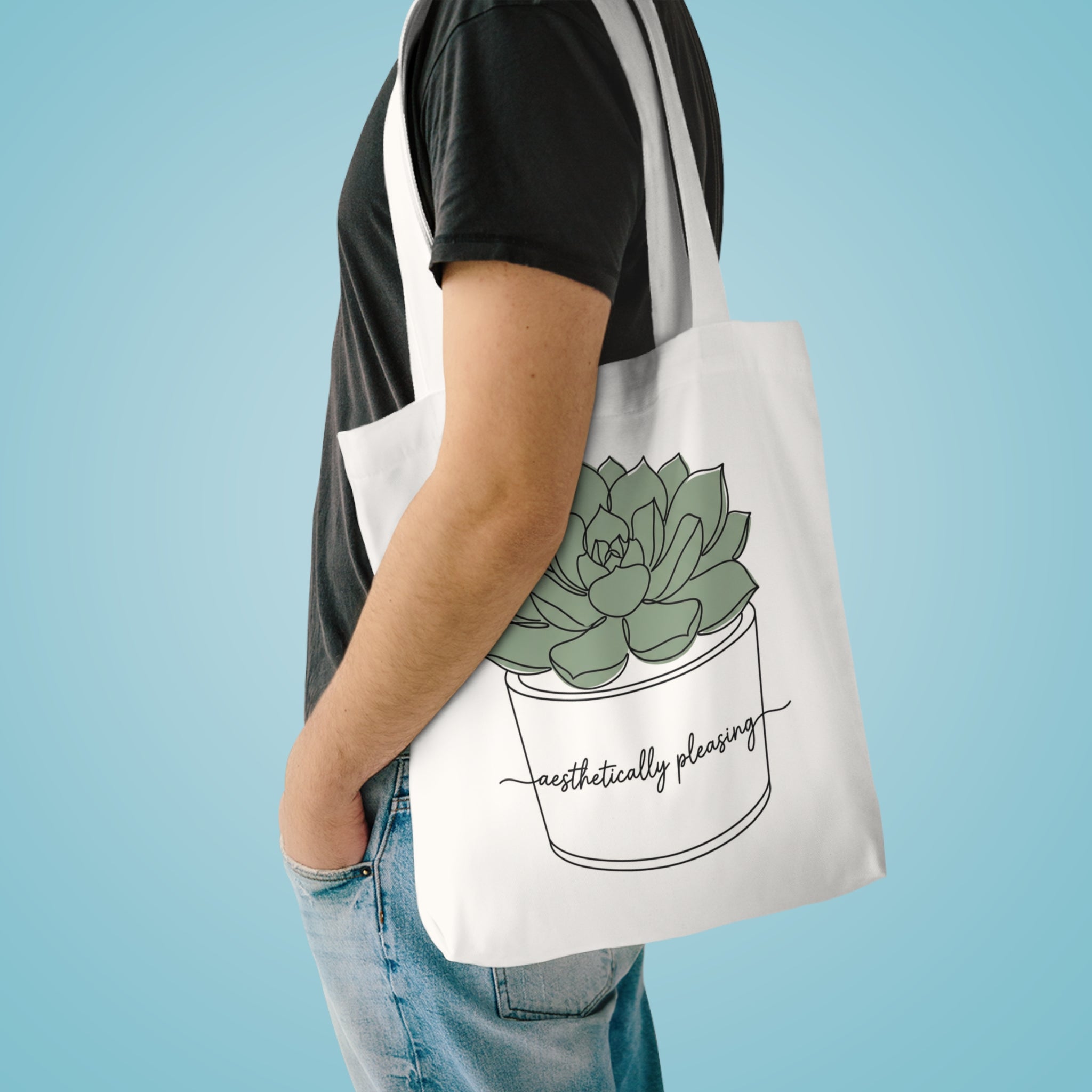 Succulent Tote Bag - 'Aesthetically Pleasing' Canvas Shopper