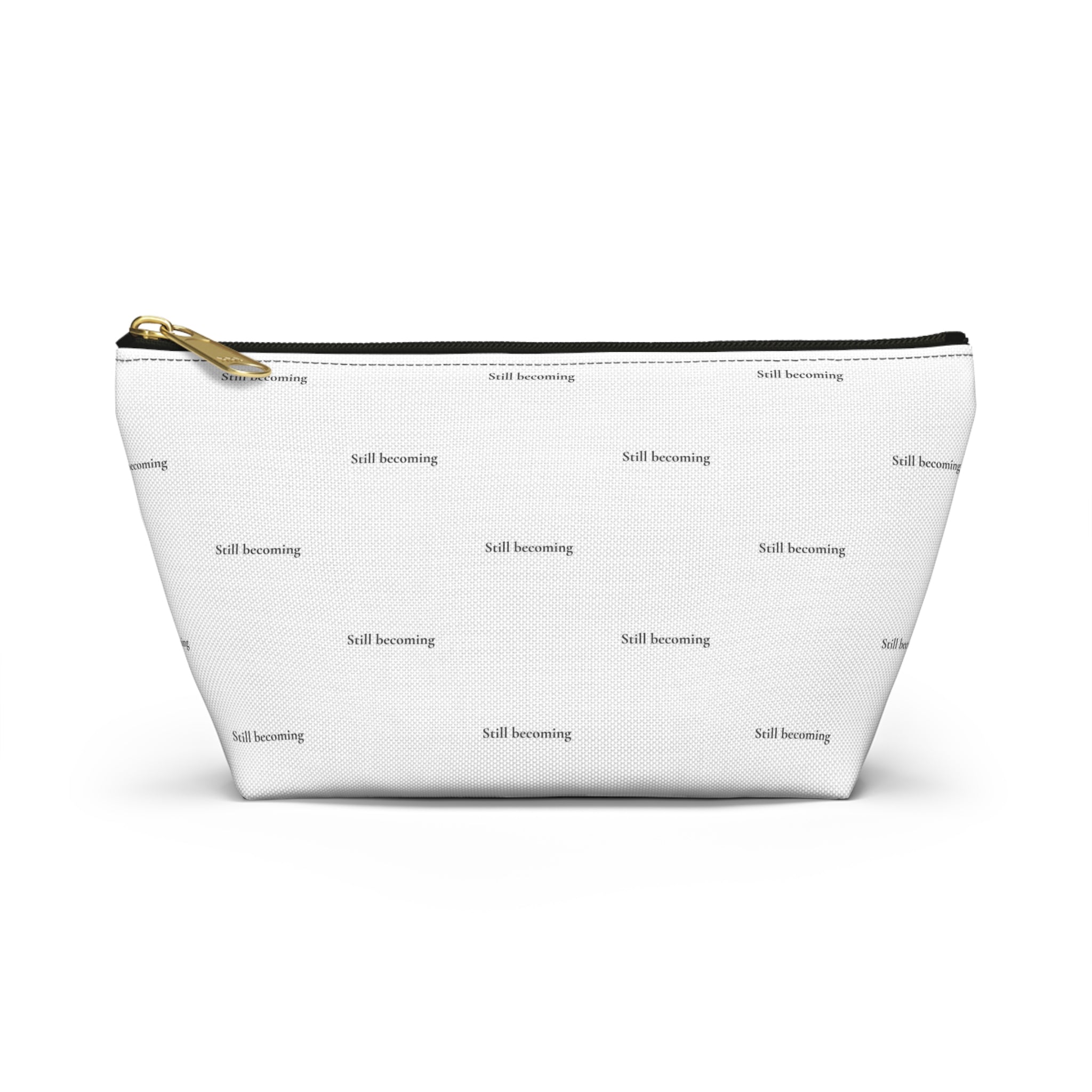Minimalist 'Self Becoming' Accessory Pouch — T‑Bottom Cosmetic Bag