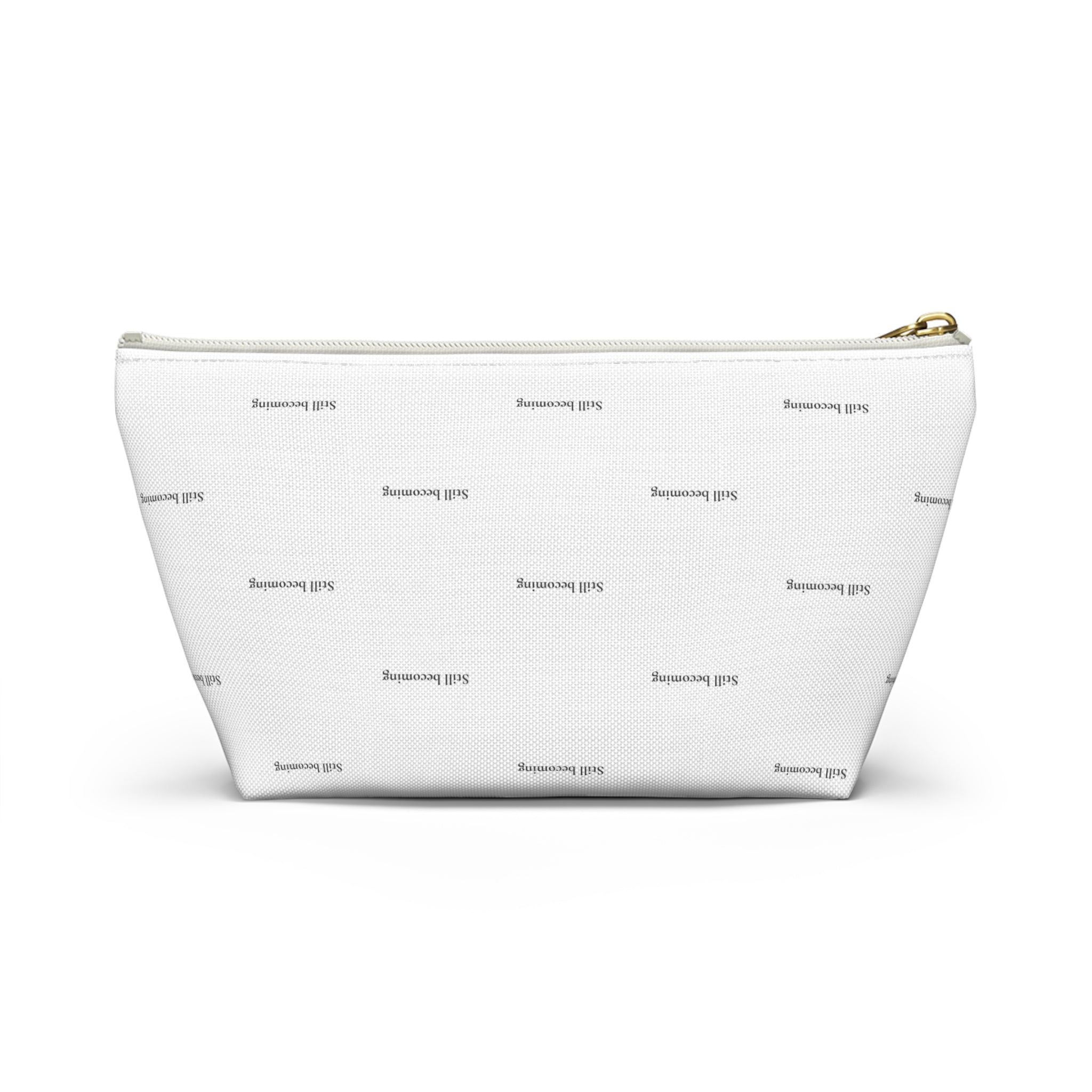 Minimalist 'Self Becoming' Accessory Pouch — T‑Bottom Cosmetic Bag