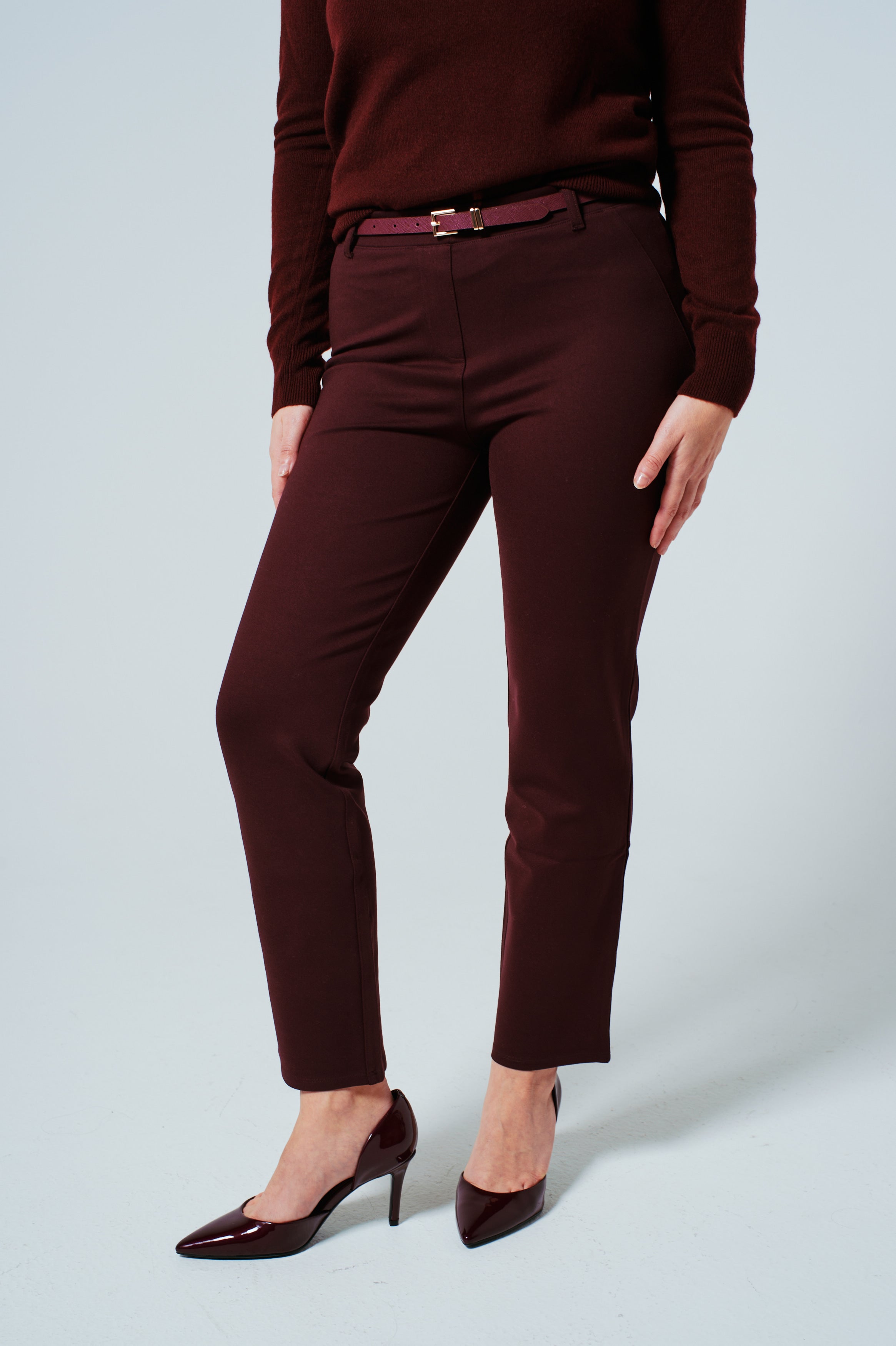 The Livia Ponte Pant – Wine │ Petite