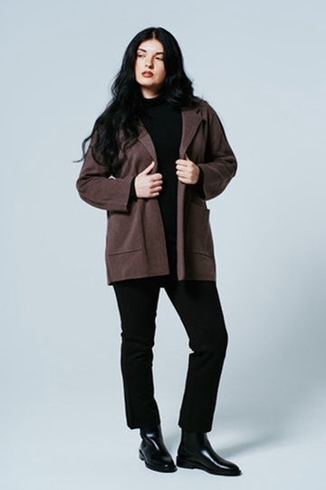 The Camille Organic Cotton Knit Blazer │ Petite