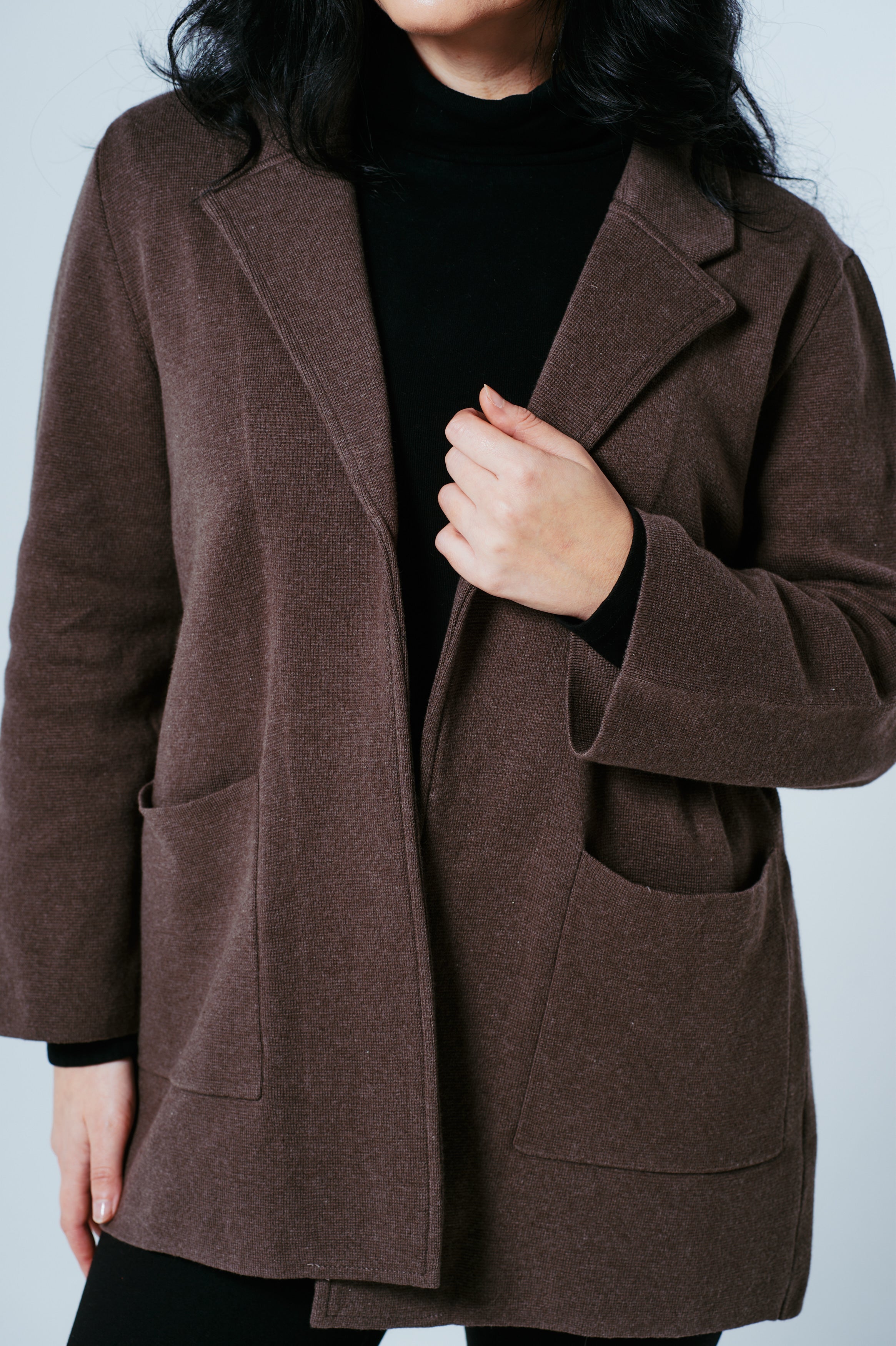 The Camille Organic Cotton Knit Blazer │ Petite