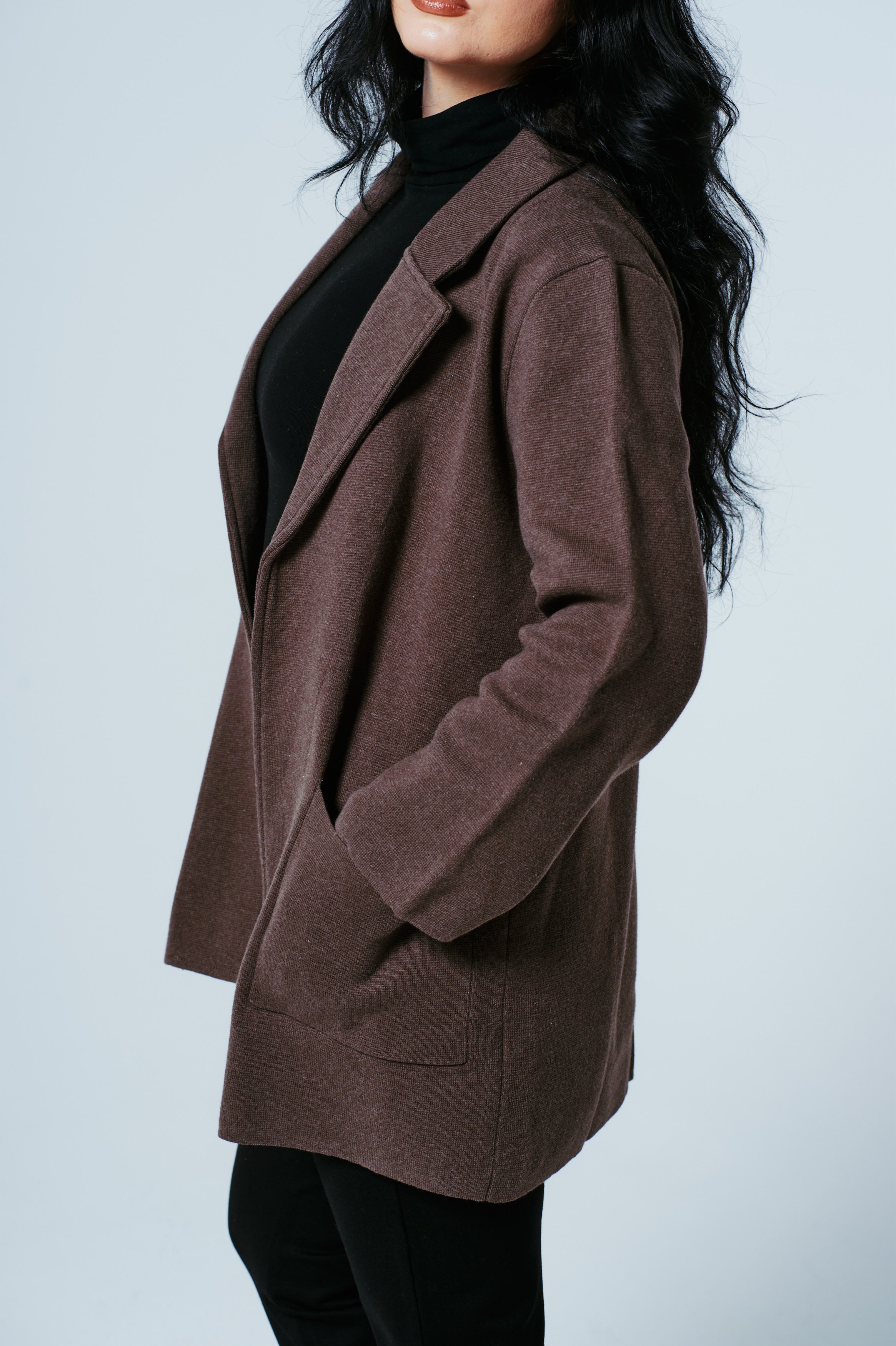 The Camille Organic Cotton Knit Blazer │ Petite